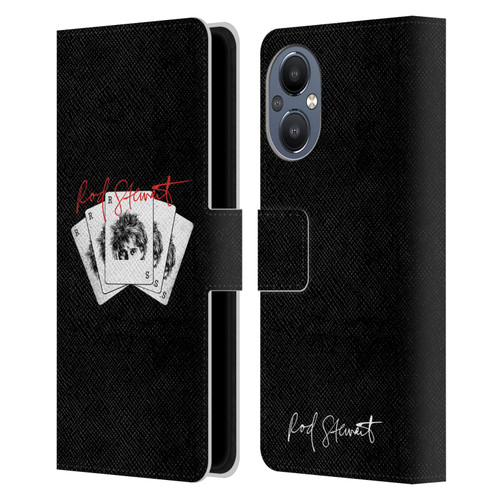 Rod Stewart Art Poker Hand Leather Book Wallet Case Cover For OnePlus Nord N20 5G