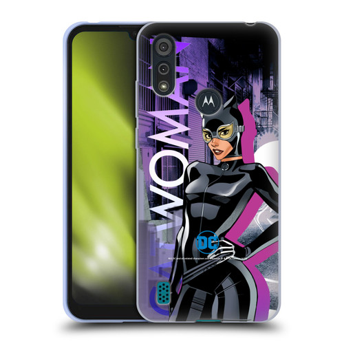 DC Women Core Compositions Catwoman Soft Gel Case for Motorola Moto E6s (2020)