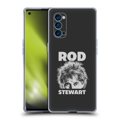 Rod Stewart Art Black And White Soft Gel Case for OPPO Reno 4 Pro 5G