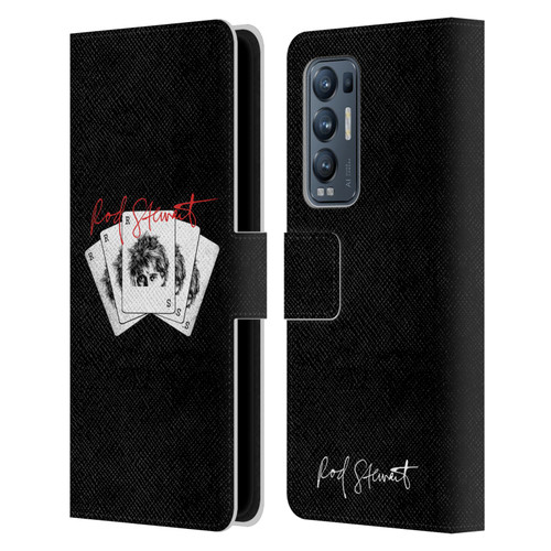 Rod Stewart Art Poker Hand Leather Book Wallet Case Cover For OPPO Find X3 Neo / Reno5 Pro+ 5G