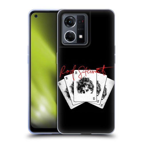 Rod Stewart Art Poker Hand Soft Gel Case for OPPO Reno8 4G