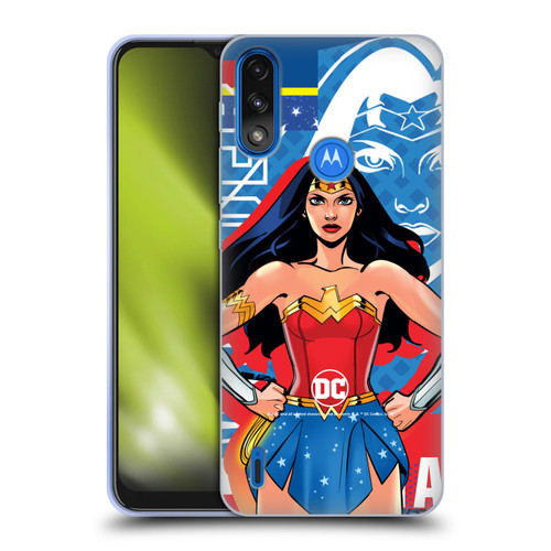 DC Women Core Compositions Wonder Woman Soft Gel Case for Motorola Moto E7 Power / Moto E7i Power