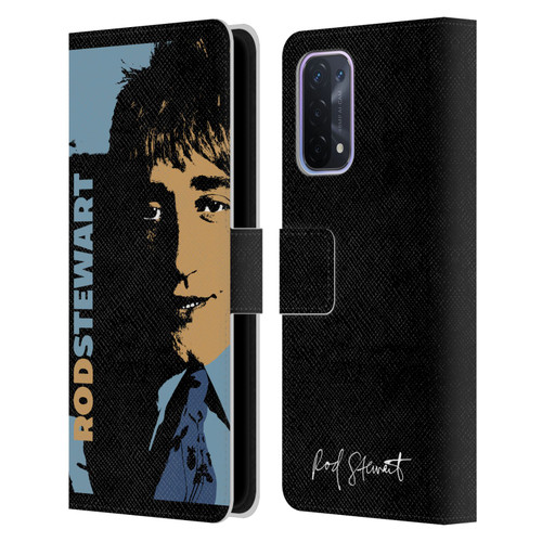 Rod Stewart Art Yesterday Retro Leather Book Wallet Case Cover For OPPO A54 5G