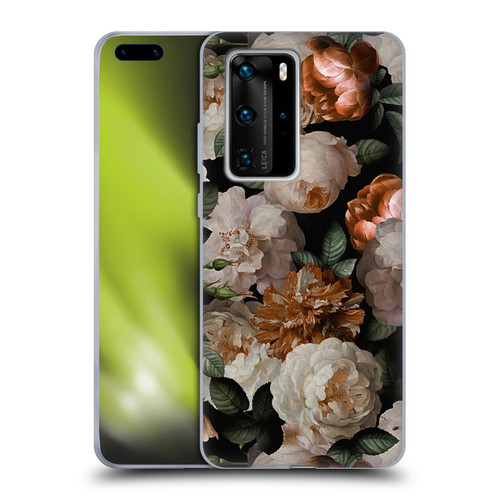 UtArt Antique Flowers Carnations And Garden Roses Soft Gel Case for Huawei P40 Pro / P40 Pro Plus 5G