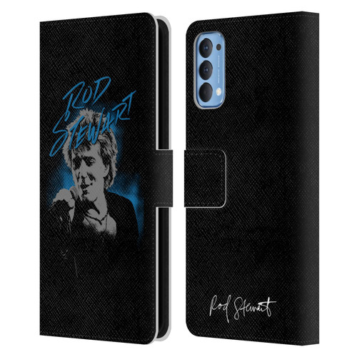 Rod Stewart Art Scribble Leather Book Wallet Case Cover For OPPO Reno 4 5G