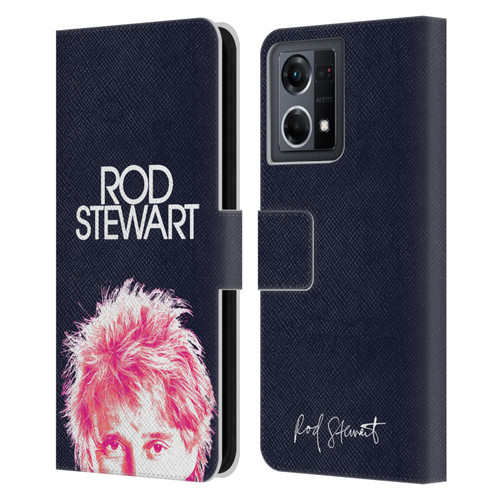 Rod Stewart Art Neon Leather Book Wallet Case Cover For OPPO Reno8 4G