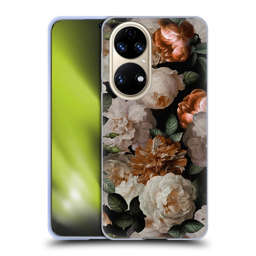 UtArt Antique Flowers Carnations And Garden Roses Soft Gel Case for Huawei P50