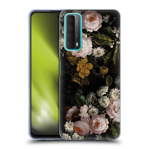 UtArt Antique Flowers Roses And Baby's Breath Soft Gel Case for Huawei P Smart (2021)