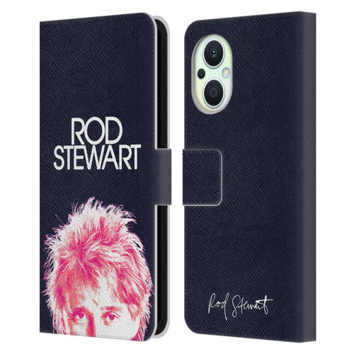Rod Stewart Art Neon Leather Book Wallet Case Cover For OPPO Reno8 Lite