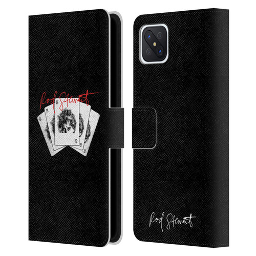 Rod Stewart Art Poker Hand Leather Book Wallet Case Cover For OPPO Reno4 Z 5G