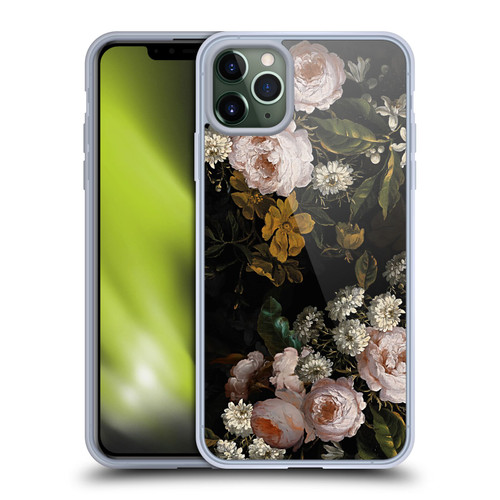 UtArt Antique Flowers Roses And Baby's Breath Soft Gel Case for Apple iPhone 11 Pro Max