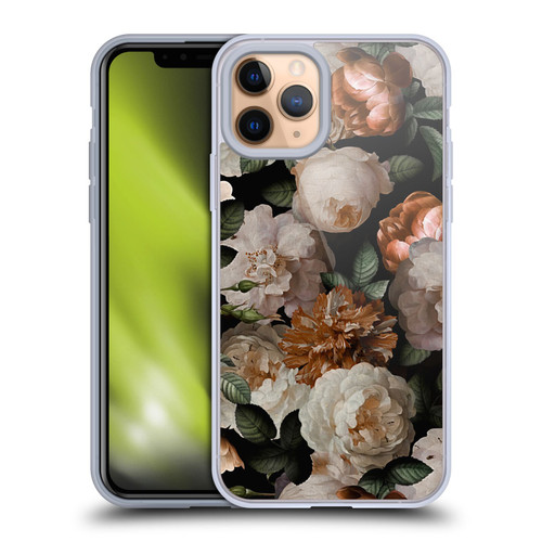 UtArt Antique Flowers Carnations And Garden Roses Soft Gel Case for Apple iPhone 11 Pro