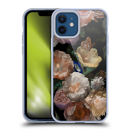 UtArt Antique Flowers Botanical Beauty Soft Gel Case for Apple iPhone 12 / iPhone 12 Pro