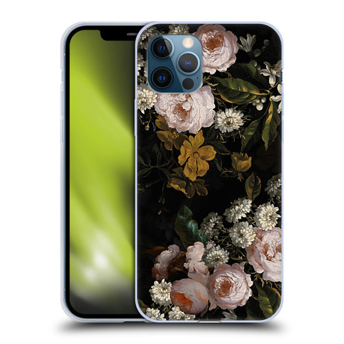 UtArt Antique Flowers Roses And Baby's Breath Soft Gel Case for Apple iPhone 12 / iPhone 12 Pro
