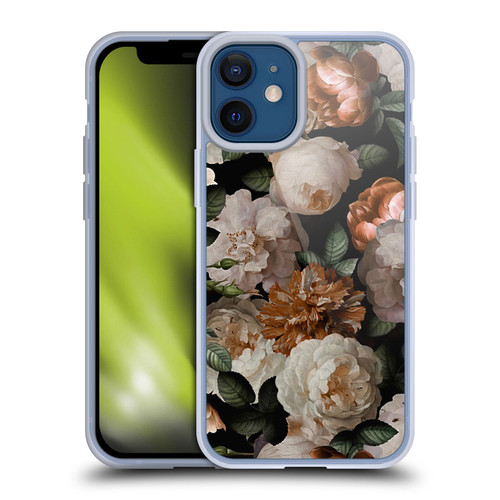UtArt Antique Flowers Carnations And Garden Roses Soft Gel Case for Apple iPhone 12 Mini