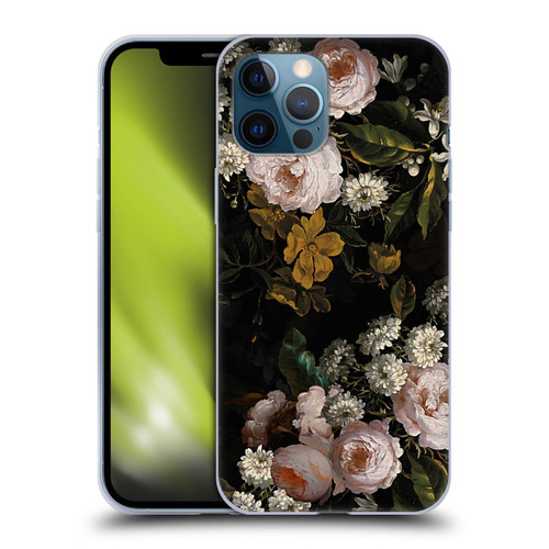 UtArt Antique Flowers Roses And Baby's Breath Soft Gel Case for Apple iPhone 12 Pro Max