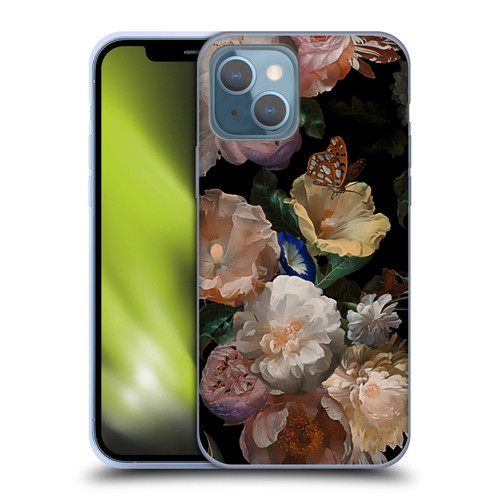UtArt Antique Flowers Botanical Beauty Soft Gel Case for Apple iPhone 13