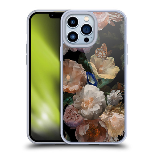UtArt Antique Flowers Botanical Beauty Soft Gel Case for Apple iPhone 13 Pro Max