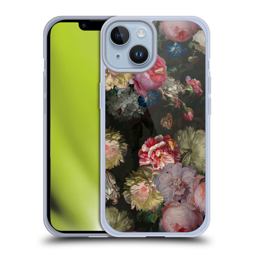 UtArt Antique Flowers Bouquet Soft Gel Case for Apple iPhone 14