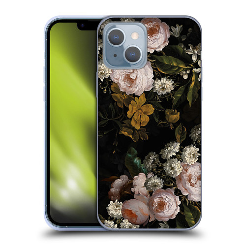 UtArt Antique Flowers Roses And Baby's Breath Soft Gel Case for Apple iPhone 14