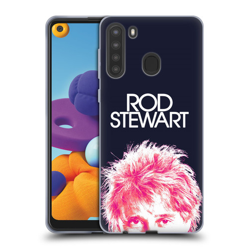 Rod Stewart Art Neon Soft Gel Case for Samsung Galaxy A21 (2020)