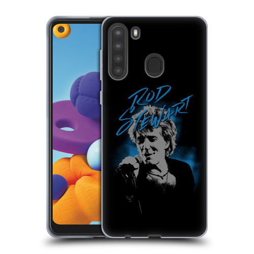 Rod Stewart Art Scribble Soft Gel Case for Samsung Galaxy A21 (2020)
