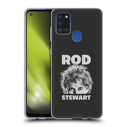 Rod Stewart Art Black And White Soft Gel Case for Samsung Galaxy A21s (2020)