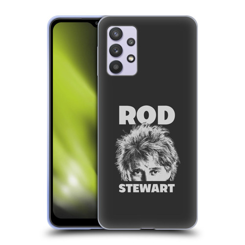 Rod Stewart Art Black And White Soft Gel Case for Samsung Galaxy A32 5G / M32 5G (2021)