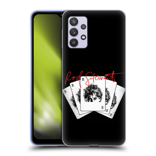 Rod Stewart Art Poker Hand Soft Gel Case for Samsung Galaxy A32 5G / M32 5G (2021)