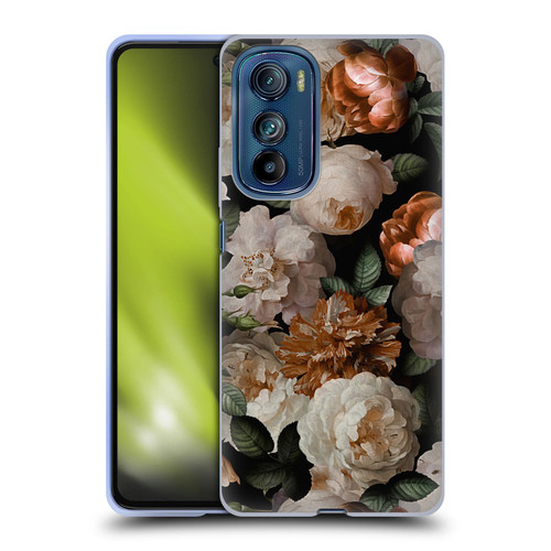 UtArt Antique Flowers Carnations And Garden Roses Soft Gel Case for Motorola Edge 30
