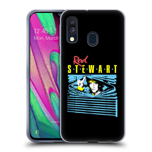 Rod Stewart Art Blinds Soft Gel Case for Samsung Galaxy A40 (2019)