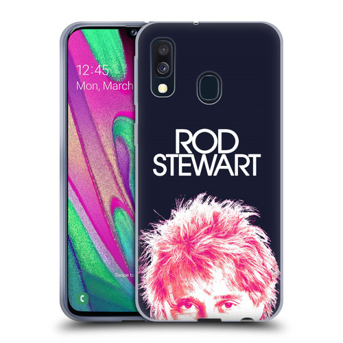 Rod Stewart Art Neon Soft Gel Case for Samsung Galaxy A40 (2019)