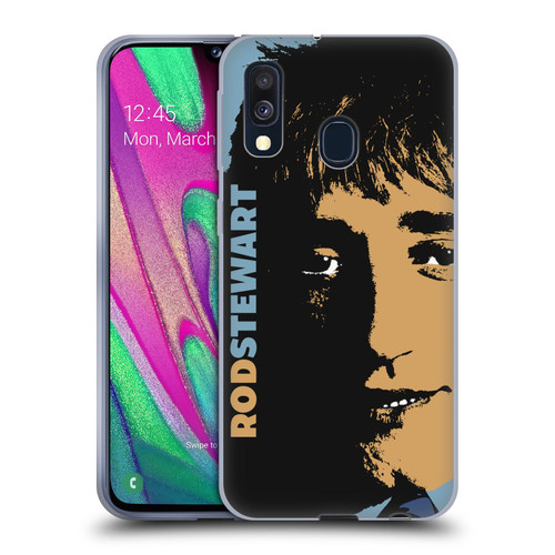 Rod Stewart Art Yesterday Retro Soft Gel Case for Samsung Galaxy A40 (2019)