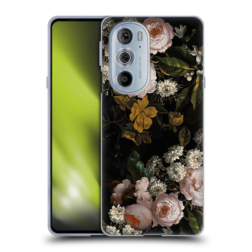 UtArt Antique Flowers Roses And Baby's Breath Soft Gel Case for Motorola Edge X30