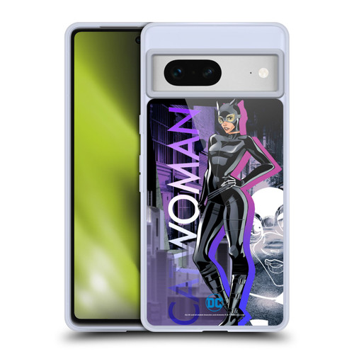 DC Women Core Compositions Catwoman Soft Gel Case for Google Pixel 7