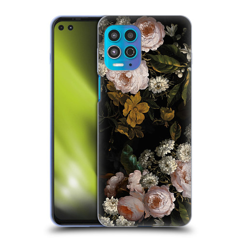 UtArt Antique Flowers Roses And Baby's Breath Soft Gel Case for Motorola Moto G100