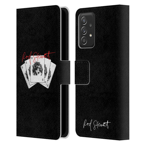 Rod Stewart Art Poker Hand Leather Book Wallet Case Cover For Samsung Galaxy A53 5G (2022)