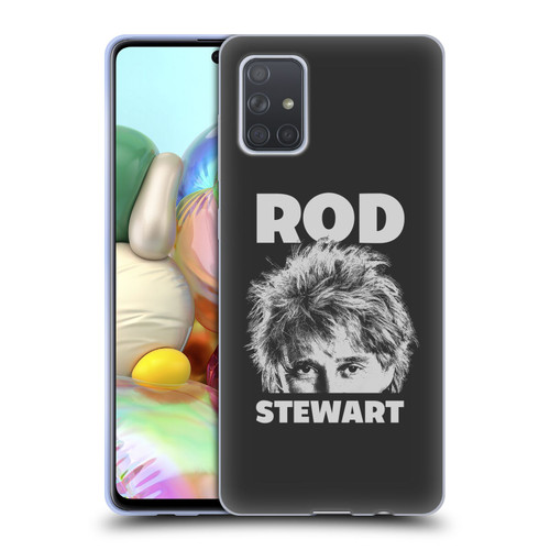 Rod Stewart Art Black And White Soft Gel Case for Samsung Galaxy A71 (2019)