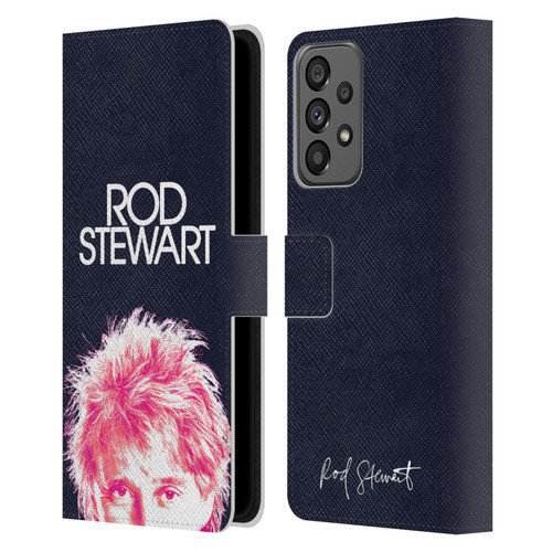 Rod Stewart Art Neon Leather Book Wallet Case Cover For Samsung Galaxy A73 5G (2022)