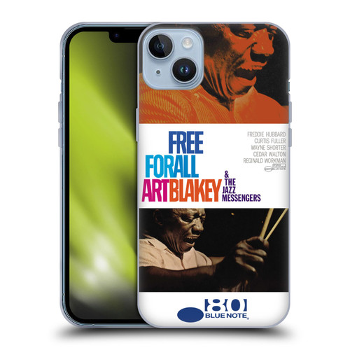 Blue Note Records Albums Art Blakey Free For All Soft Gel Case for Apple iPhone 14 Plus