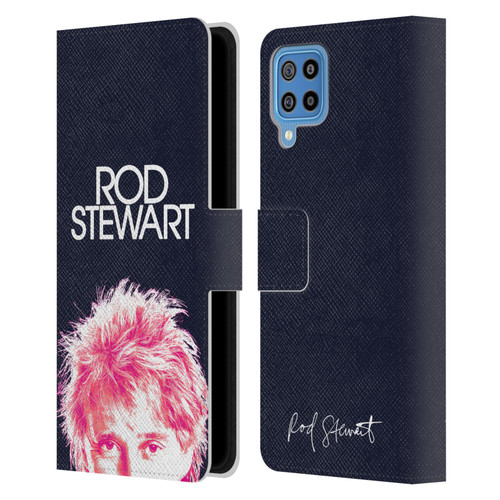 Rod Stewart Art Neon Leather Book Wallet Case Cover For Samsung Galaxy F22 (2021)