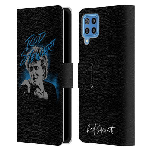 Rod Stewart Art Scribble Leather Book Wallet Case Cover For Samsung Galaxy F22 (2021)