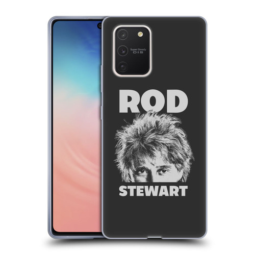 Rod Stewart Art Black And White Soft Gel Case for Samsung Galaxy S10 Lite
