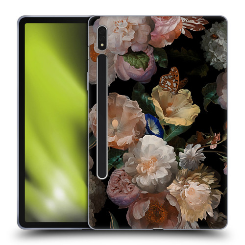 UtArt Antique Flowers Botanical Beauty Soft Gel Case for Samsung Galaxy Tab S8