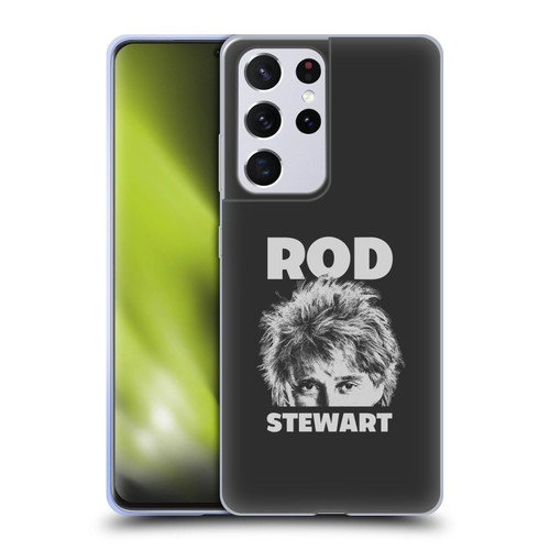 Rod Stewart Art Black And White Soft Gel Case for Samsung Galaxy S21 Ultra 5G