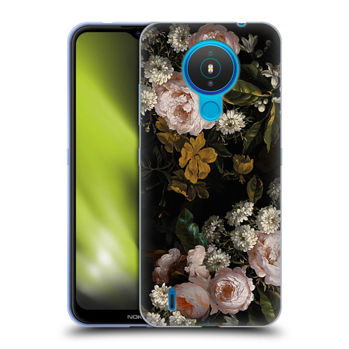 UtArt Antique Flowers Roses And Baby's Breath Soft Gel Case for Nokia 1.4