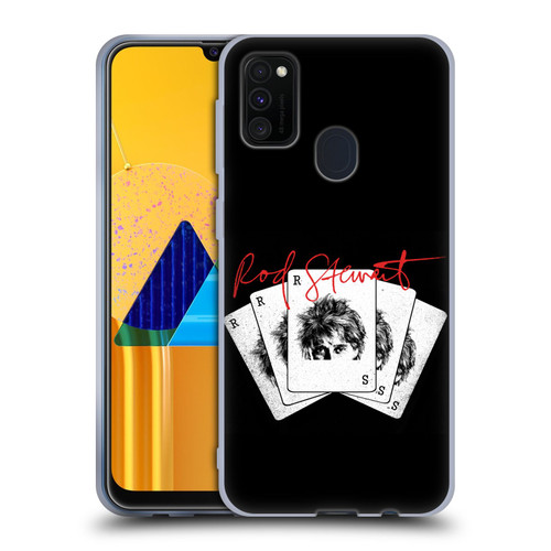 Rod Stewart Art Poker Hand Soft Gel Case for Samsung Galaxy M30s (2019)/M21 (2020)