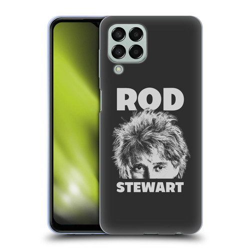 Rod Stewart Art Black And White Soft Gel Case for Samsung Galaxy M33 (2022)