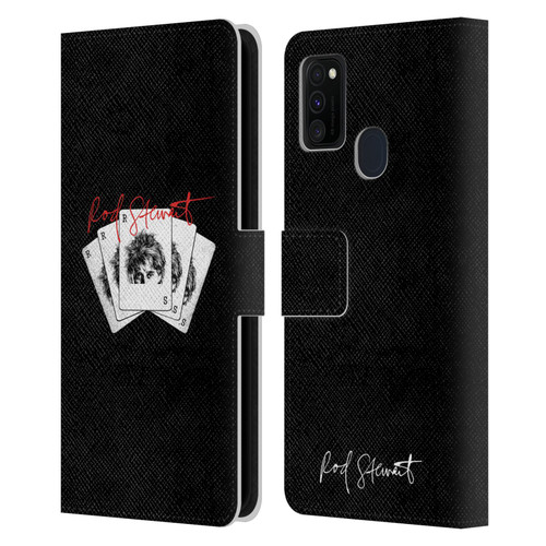 Rod Stewart Art Poker Hand Leather Book Wallet Case Cover For Samsung Galaxy M30s (2019)/M21 (2020)