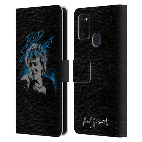 Rod Stewart Art Scribble Leather Book Wallet Case Cover For Samsung Galaxy M30s (2019)/M21 (2020)